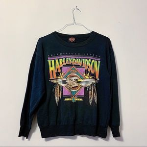 Vintage Harley Davidson Biker Sweatshirt Eagle